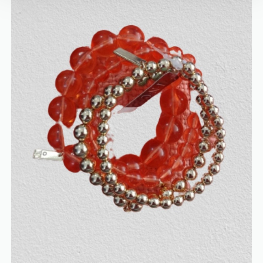 INC Coral Ball Stretch Bracelet
